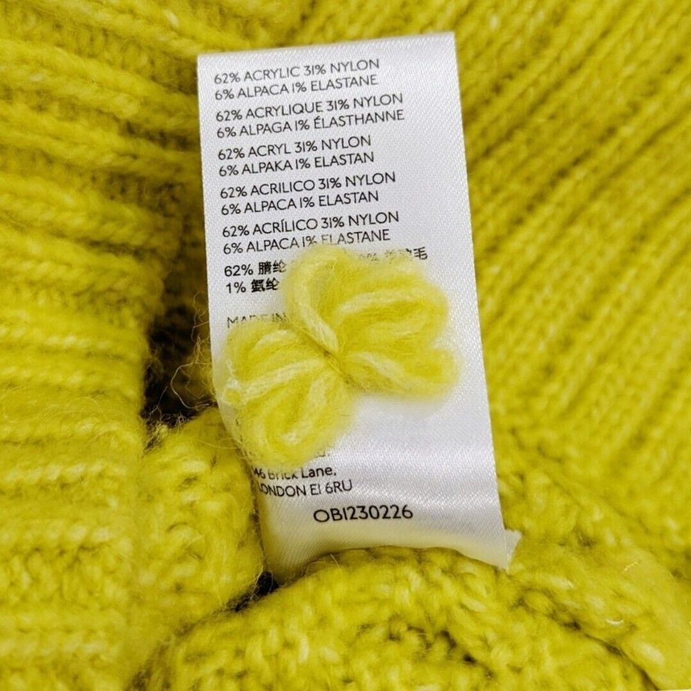 Anthropologie sweater XS‎ oversized alpaca textured knit mock neck - Picture 6 of 7
